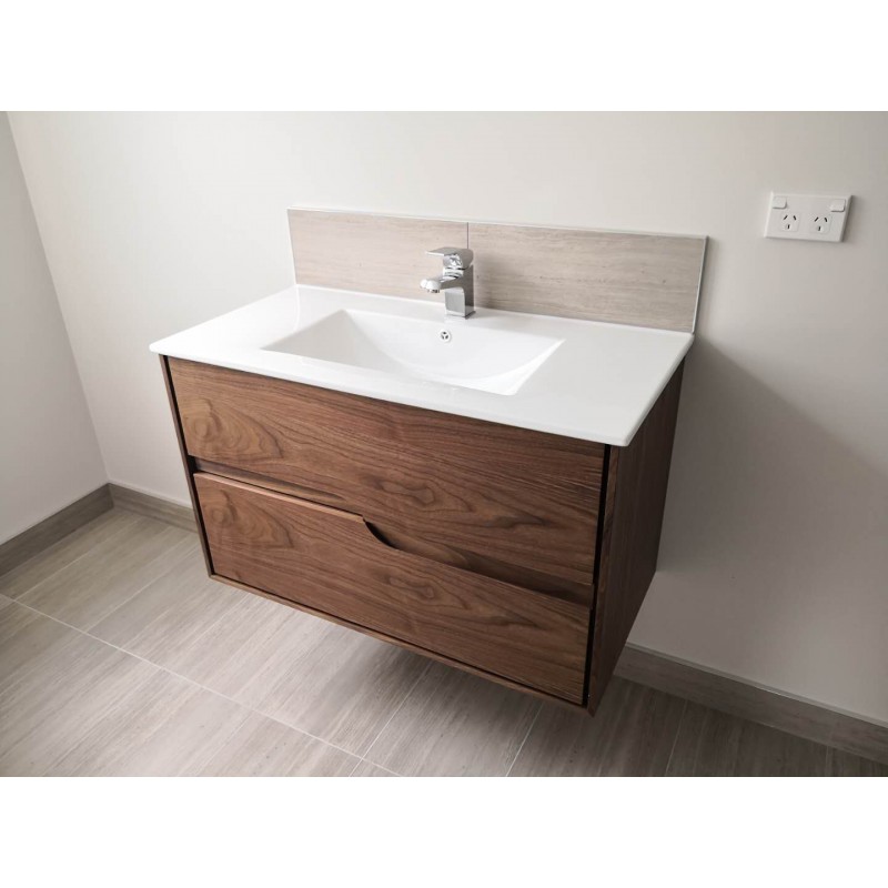 Wall HUng Vanity Leisure 900 Walnut
